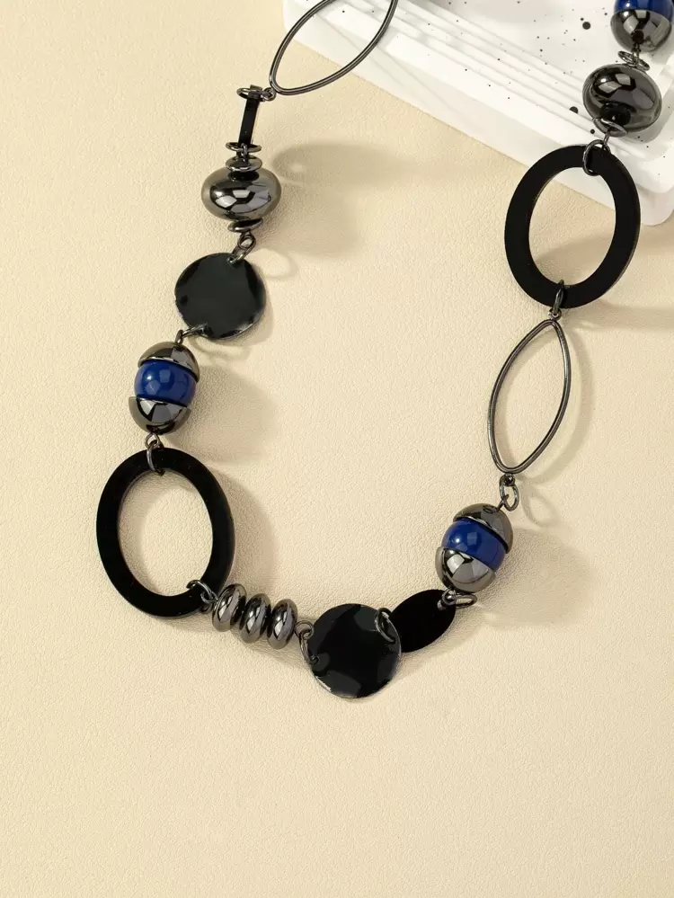 1pc Fashionable Bead Decor Necklace For Women For Daily Decoration