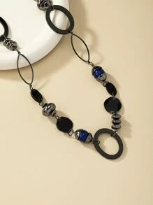 1pc Fashionable Bead Decor Necklace For Women For Daily Decoration