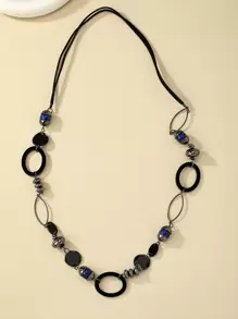 1pc Fashionable Bead Decor Necklace For Women For Daily Decoration