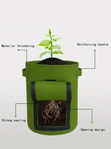 GOUN HOSE 1pc Non-woven Fabric Potato Planting Bag - Green - View 2