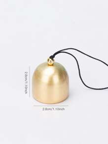 1入組鐵合金壁掛創意鈴鐺設計掛飾傢居 - 金色 - 查看 2