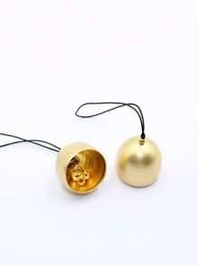 1入組鐵合金壁掛創意鈴鐺設計掛飾傢居 - 金色 - 查看 3