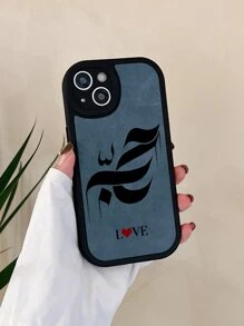 Letter Graphic PU Phone Case - Multicolor - View 1