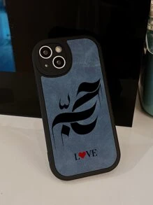 Letter Graphic PU Phone Case - Multicolor - View 3