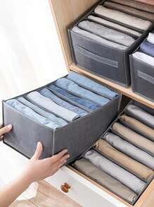 1 Miếng Có thể xếp chồng lên nhau Tủ Hộp lưu trữ ngăn kéo Đối với Quần áo Và Quần Lưu trữ - Xám - Xem 2