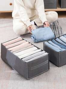 1 Miếng Có thể xếp chồng lên nhau Tủ Hộp lưu trữ ngăn kéo Đối với Quần áo Và Quần Lưu trữ - Xám - Xem 3