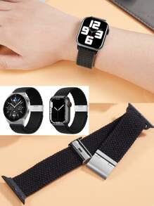 Dây bện tương thích với Apple Watch Band 38mm 40mm 41mm 42mm 44mm 45mm 49mm, Dây đeo cổ tay thể thao mềm Dây đeo nylon Tương thích với Apple Watch Series Ultra 2/1 9 8 7 6 SE 5 4 3 Nam nữ, Khóa thép không gỉ, Dây bện 22mm/20 mm Dây đeo tương thích với Samsung Galaxy Watch 6/5/4 40mm 44mm/Galaxy Watch 6/4 Classic 47mm 43mm 46mm 42mm/Watch 5 Pro 45mm/3 41mm 45mm/Active 2/Gear S3 Classic Frontier, Dây đeo vòng nylon co giãn đa năng 18mm20mm22mm Tương thích với Đồng hồ Huawei/Đồng hồ Garmin/Đồng hồ thông minh Amazift, Vòng đeo tay thay thế đàn hồi có thể điều chỉnh cho dây đeo cổ tay Fitbit Versa 2/Versa3/Versa4 - màu đen - Xem 3