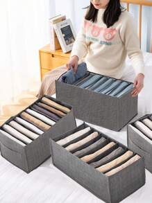 1 Miếng Có thể xếp chồng lên nhau Tủ Hộp lưu trữ ngăn kéo Đối với Quần áo Và Quần Lưu trữ - Xám - Xem 4