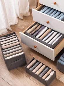 1 Miếng Có thể xếp chồng lên nhau Tủ Hộp lưu trữ ngăn kéo Đối với Quần áo Và Quần Lưu trữ - Xám - Xem 5