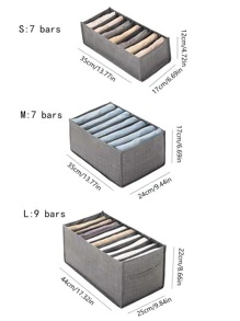 1 Miếng Có thể xếp chồng lên nhau Tủ Hộp lưu trữ ngăn kéo Đối với Quần áo Và Quần Lưu trữ - Xám - Xem 6