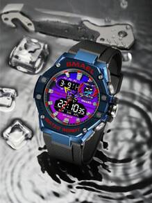 Đồng hồ thể thao màn hình kép nam 1 chiếc - màu đen - Xem 3