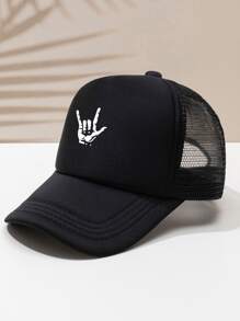 1 szt. Unisex Wzór dłoni Regulowana swobodna czapka baseballowa do codziennego życia Ulica Halloween