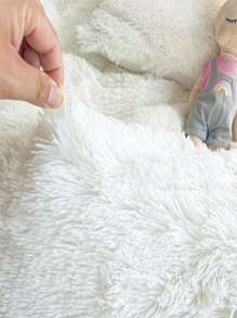 3pcs Solid Duvet Cover Set Without Filler - White - View 3