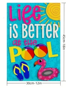 1入組戶外滌綸花園旗幟現代太陽和標語圖形節日花園旗幟 - 彩色 - 查看 3