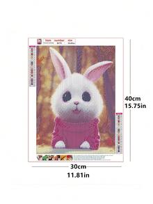 1set PMMA DIY Diamond Painting Without Frame, Cartoon Cute Rabbit Pattern DIY Diamond Painting For Decoration - Multicolor - View 2