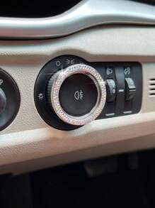 1入組水鑽裝飾汽車一鍵啟動鈕裝飾用品圓環 - 彩色 - 查看 2