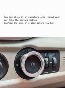 1入組水鑽裝飾汽車一鍵啟動鈕裝飾用品圓環 - 彩色 - 查看 4