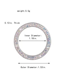 1入組水鑽裝飾汽車一鍵啟動鈕裝飾用品圓環 - 彩色 - 查看 5