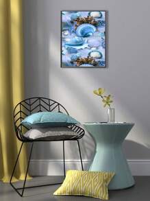 1 pieza Pintura de diamantes de bricolaje sin marco moderno con concha y estrella de mar Pintura diamante DIY para - Multicolor - Ver 3