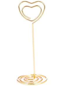 5个装贴心金色卡片夹 竖方形卡片夹 标签卡片夹 桌面配件 - 金色 - 查看 3