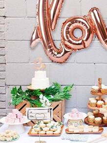 5个装贴心金色卡片夹 竖方形卡片夹 标签卡片夹 桌面配件 - 金色 - 查看 5