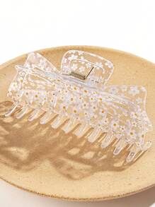 14cm超大尺寸透明印花髮卡，適用於女性的高品質大號髮卡 - 彩色 - 查看 4