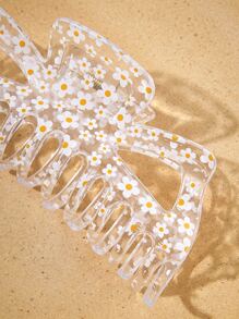 14cm超大尺寸透明印花髮卡，適用於女性的高品質大號髮卡 - 彩色 - 查看 3