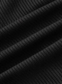 Kawaii 心环相连荷葉邊吊帶上衣 - 黑色 - 查看 4