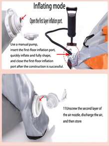 1入組字母圖案野營帳篷