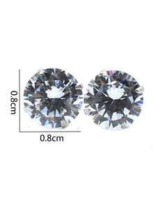 Nooxian Fashionable and Popular Men Cubic Zirconia Decor Stud Earrings Stainless Steel for Jewelry Gift and for a Stylish Look - Silver - View 4