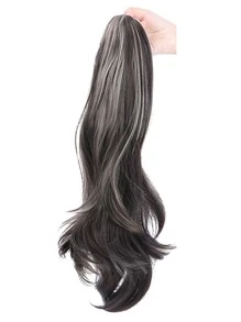 中等小波浪馬尾合成纖維接髮帶爪 - 彩色 - 查看 1