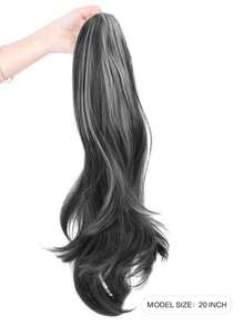 中等小波浪馬尾合成纖維接髮帶爪 - 彩色 - 查看 2