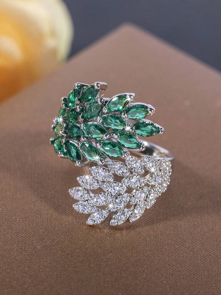 1pc Vintage Style Leaf Shaped Ring, Suitable For Daily Wear And Gift Giving, Perfect For Christmas, New Year, Valentine's Day