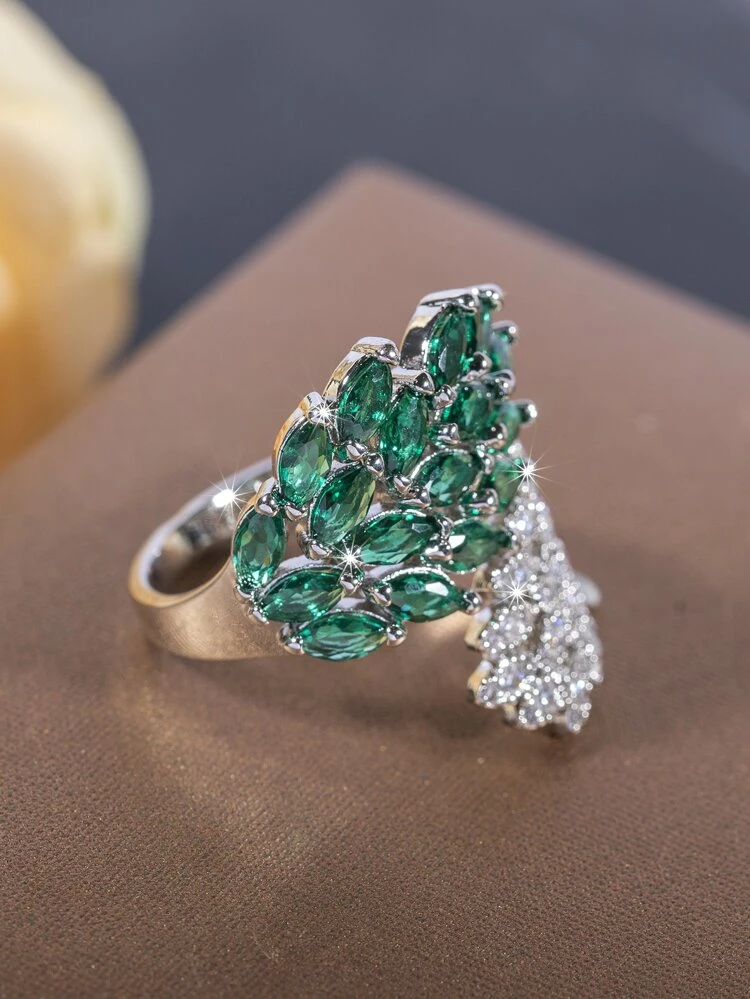 1pc Vintage Style Leaf Shaped Ring, Suitable For Daily Wear And Gift Giving, Perfect For Christmas, New Year, Valentine's Day
