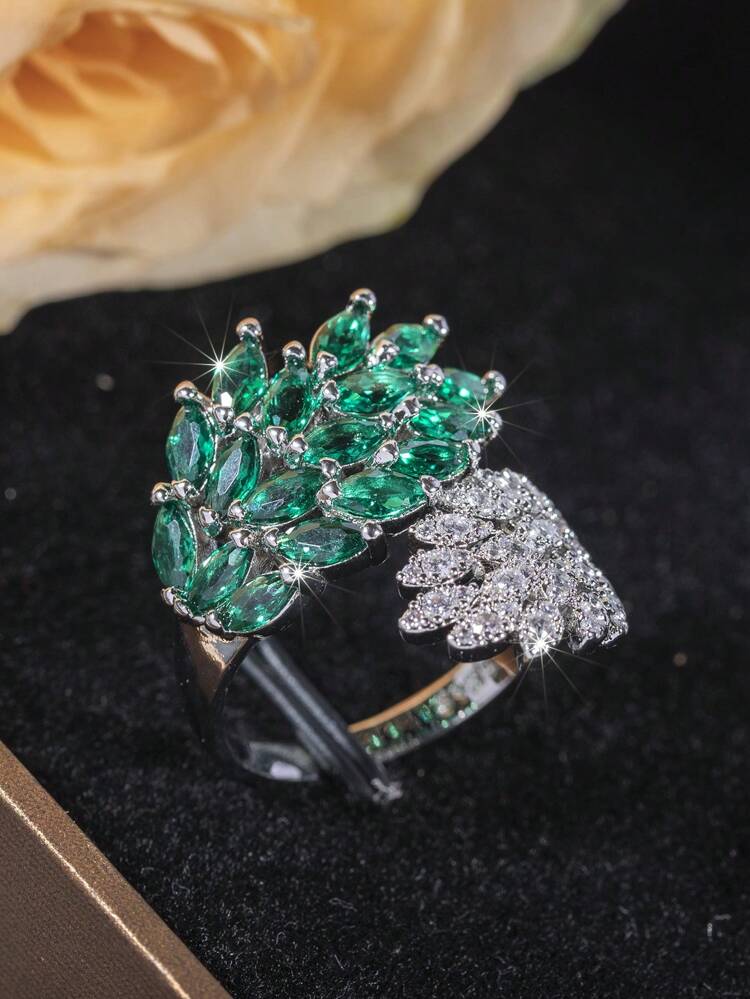 1pc Vintage Style Leaf Shaped Ring, Suitable For Daily Wear And Gift Giving, Perfect For Christmas, New Year, Valentine's Day