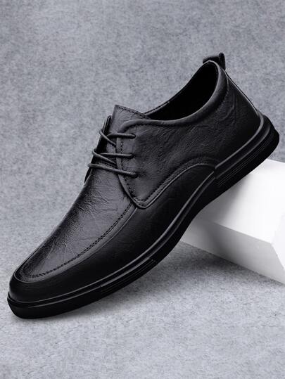 Men's Formal Shoes Thick Sole Non-Slip Wear-Resistant Business Casual Shoes Outdoor Loafers Runs Small One Size