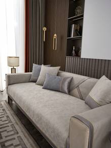 1 Màu Xám Nhạt Bọc Ghế Sofa, Polyester Hiện Đại Thân Thiện Với Thú Cưng Chống Trơn Trượt Chống Bụi Co Giãn Bọc Sofa Cho Gia Đình - Màu Xám nhạt - Xem 3