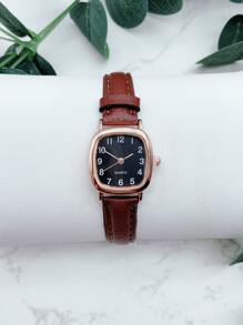 Đồng hồ thạch anh con trỏ vuông - màu đen - Xem 1