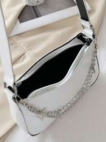 小眾簡約時尚百搭洋氣肩包蝴蝶結鏈菱形腋下包