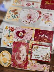 1入組花和愛心圖案和紙膠帶 - 彩色 - 查看 6