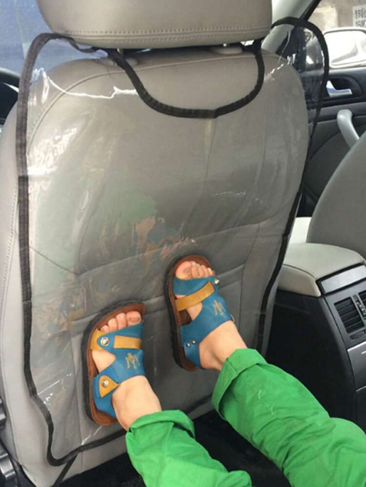 1 pieza Funda protectora para asiento de coche para mascotas, resistente a arañazos, impermeable, lavable, antideslizante, adecuada para asientos de mascotas, apta para coches pequeños - transparente - Añade 1