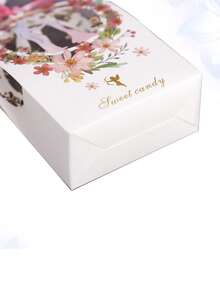 5pcs/set Paper Gift Box, Cottagecore Wreath & Figure Graphic Gift Packaging Box For Party - Multicolor - View 4