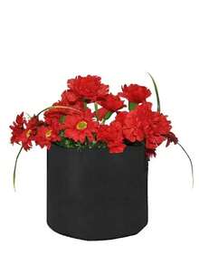 1 túi vải không dệt trồng cây, túi trồng cây màu đen đơn giản cho vườn - màu đen - Xem 3