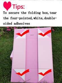 2pcs Bow Decor Gift Box - Pink - View 4