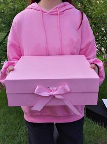 2pcs Bow Decor Gift Box - Pink - View 7