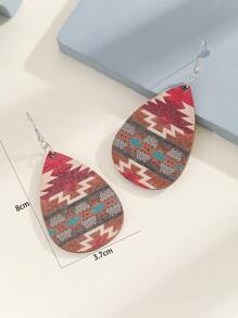 幾何樣式水滴形耳墜 - 彩色 - 查看 5