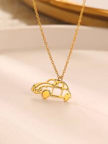Vòng cổ mặt dây chuyền ô tô - Vàng - Xem 1