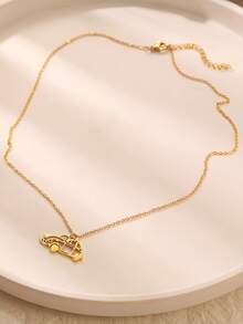 Vòng cổ mặt dây chuyền ô tô - Vàng - Xem 2