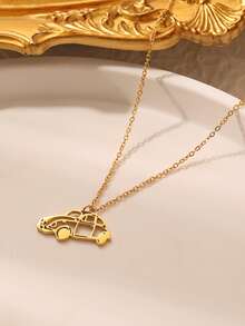 Vòng cổ mặt dây chuyền ô tô - Vàng - Xem 4