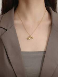 Vòng cổ mặt dây chuyền ô tô - Vàng - Xem 5